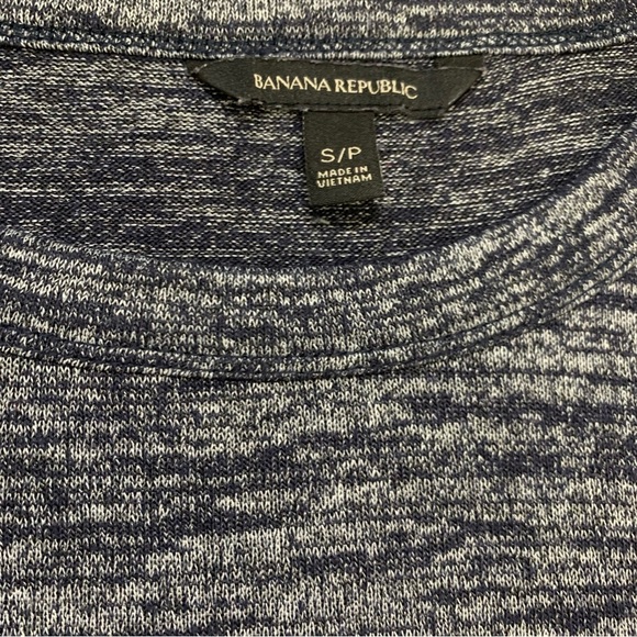 BANANA REPUBLIC Heathered Curved Hem Tee With Long Sleeves Grey Size Small - Picture 6 of 10